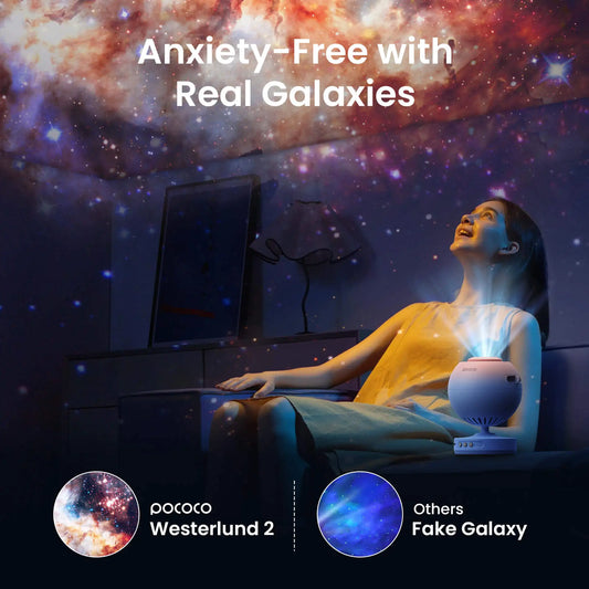Black Star Projector Lamp with High Definition Galaxy Display