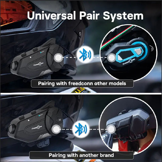 Waterproof Motorbike Intercom with Integrated Dash Cam