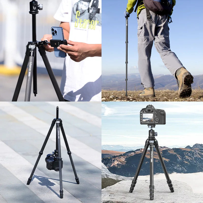 Carbon Fiber Travel Tripod 1.62m with Monopod