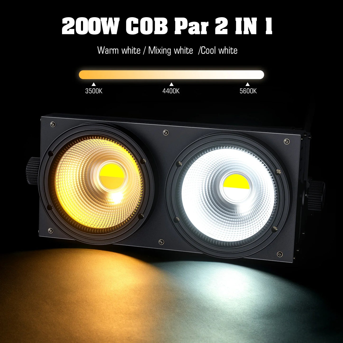 4PCS LED COB Par Lights DMX Club Wedding Stage