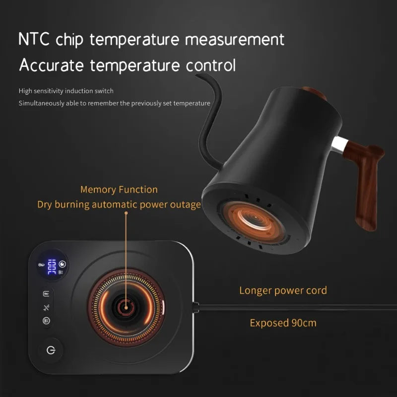 1200W Smart Gooseneck Kettle with Temperature Control