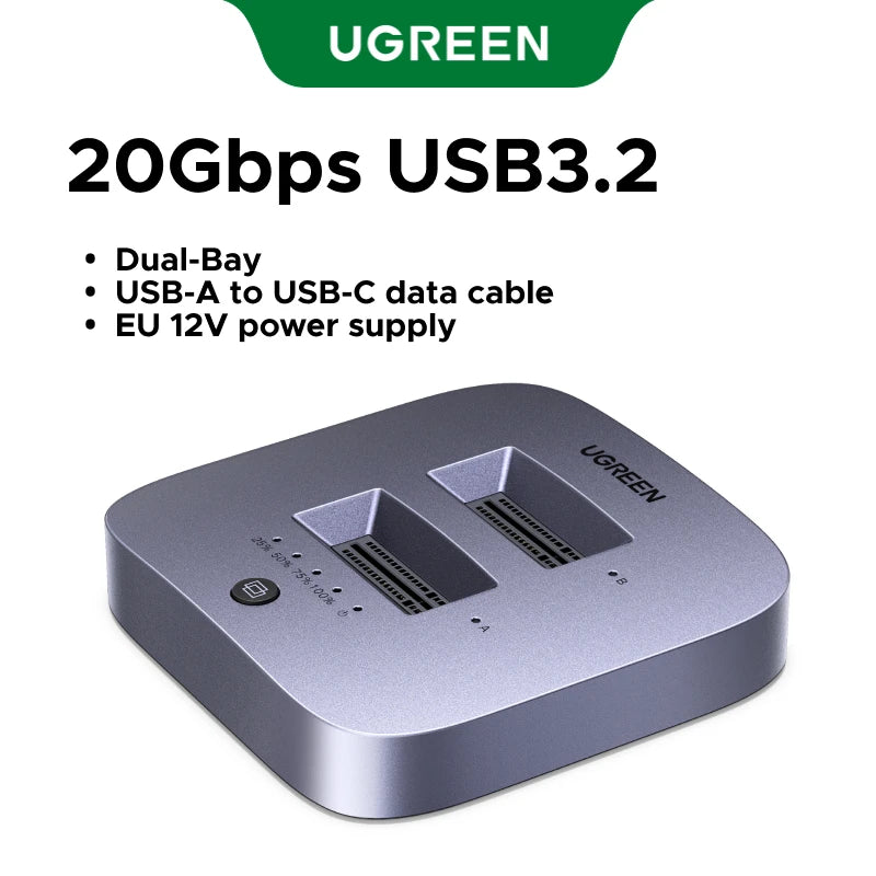 Dual-Bay M.2 SSD Enclosure with 4TB Storage Support