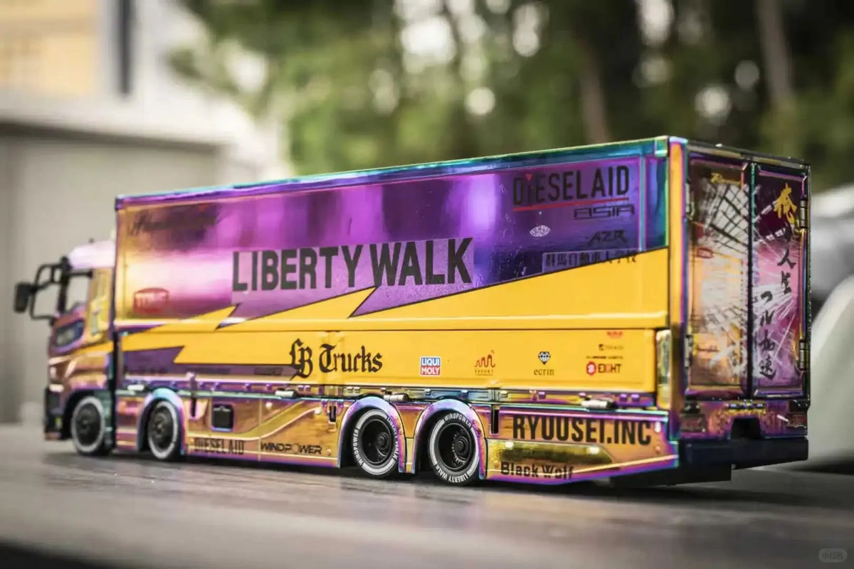 Alloy Diecast Container Trailer Toy for Kids and Collectors