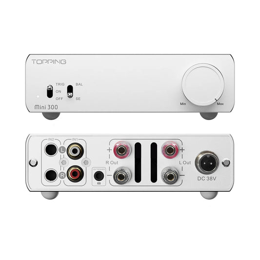 White Desktop Stereo Amplifier Class D High Power