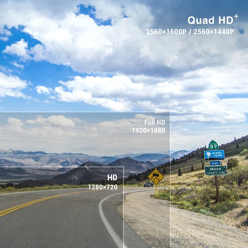 2K Dash Camera with 64GB Storage and Quad HD Recording