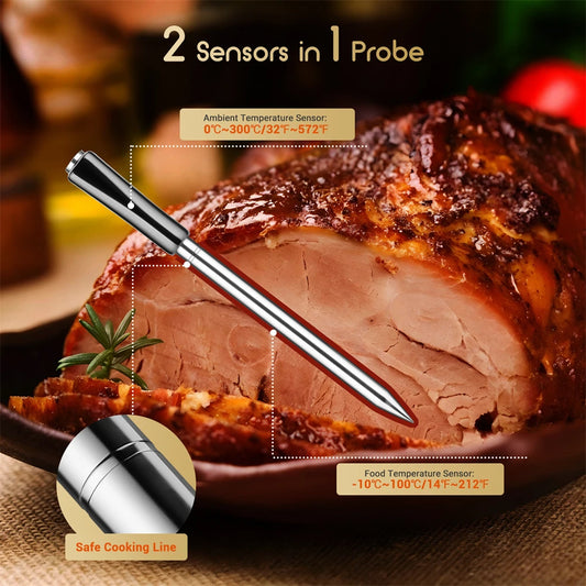 Waterproof Wireless Meat Thermometer for Grilling and Smoking