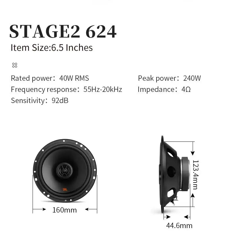 6.5-Inch HiFi Coaxial Car Speakers Full Range Stereo