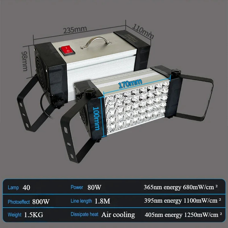 800W 365nm High Strength UV Curing Lamp