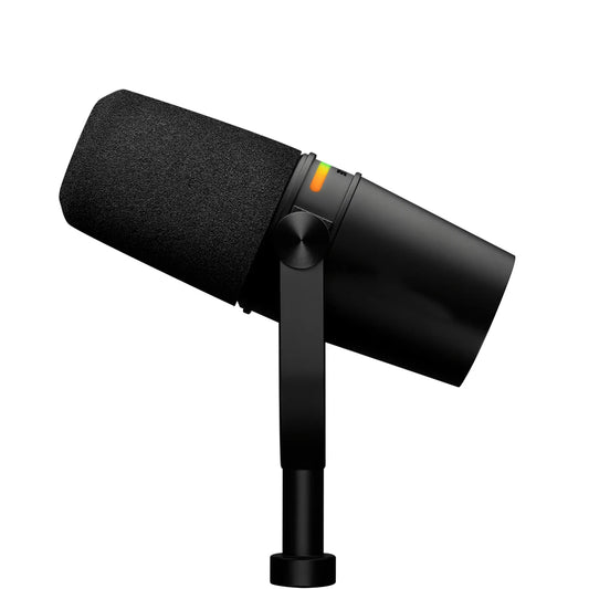 Dynamic Podcast Microphone with USB-C XLR and LED Panel