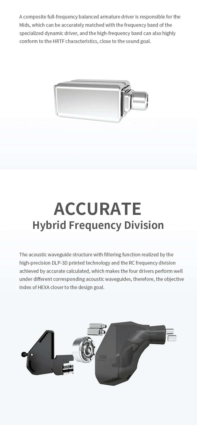 Hybrid Earphones 1DD+3BA with Detachable 0.78mm Cable