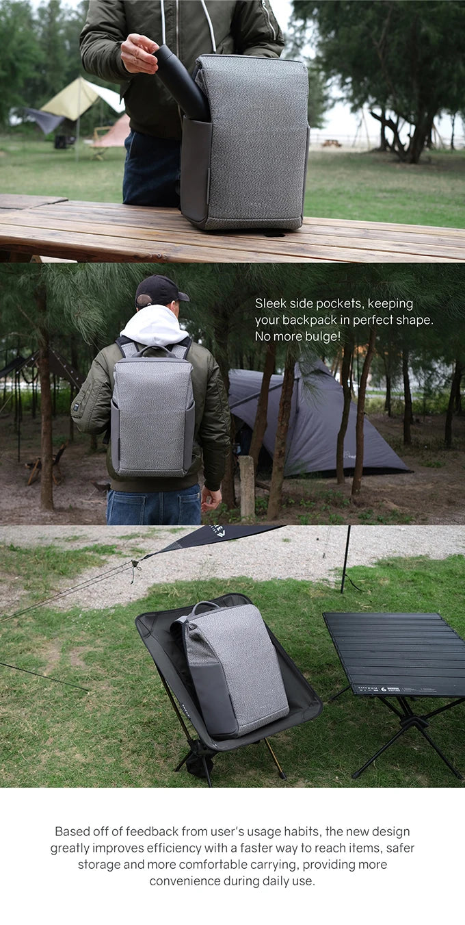 Waterproof Anti-Theft Backpack with Shell Opening for Travel