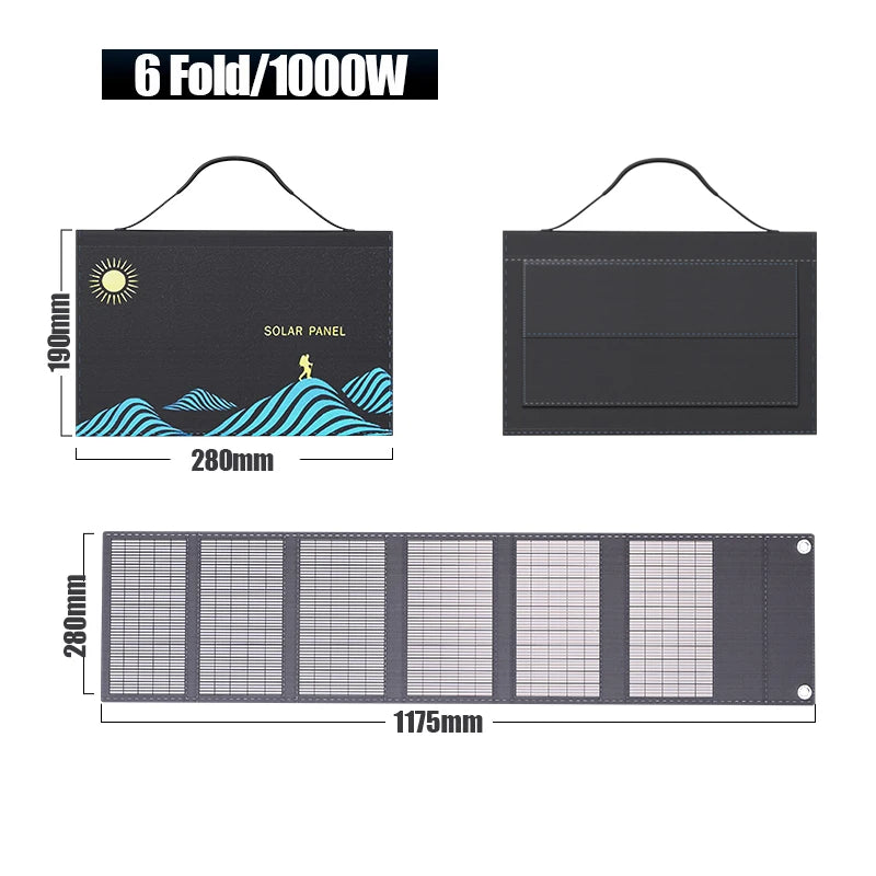 Foldable Solar Panel for Outdoor Power and Charging