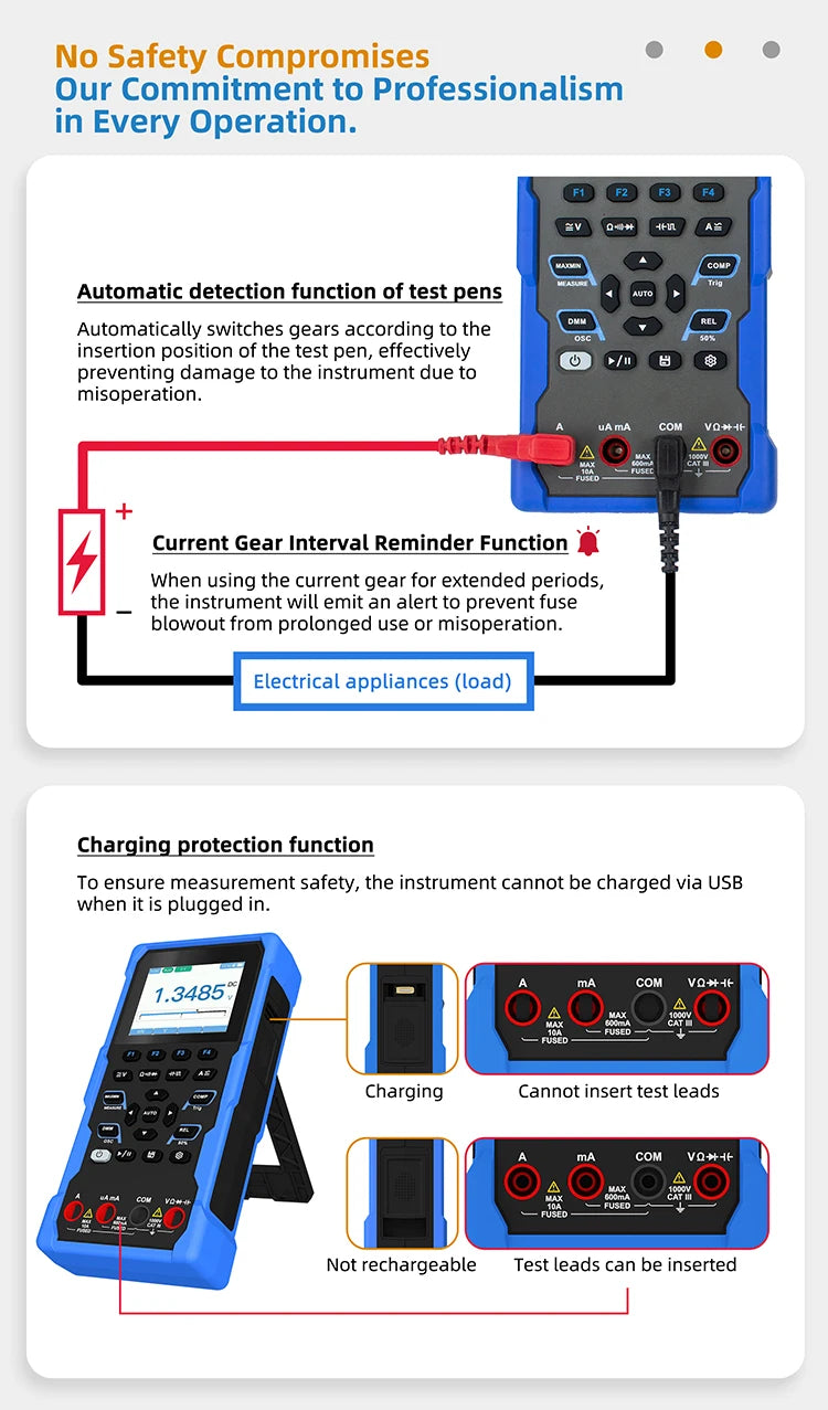 Portable Oscilloscope Multimeter AC/DC Voltage Current Tester