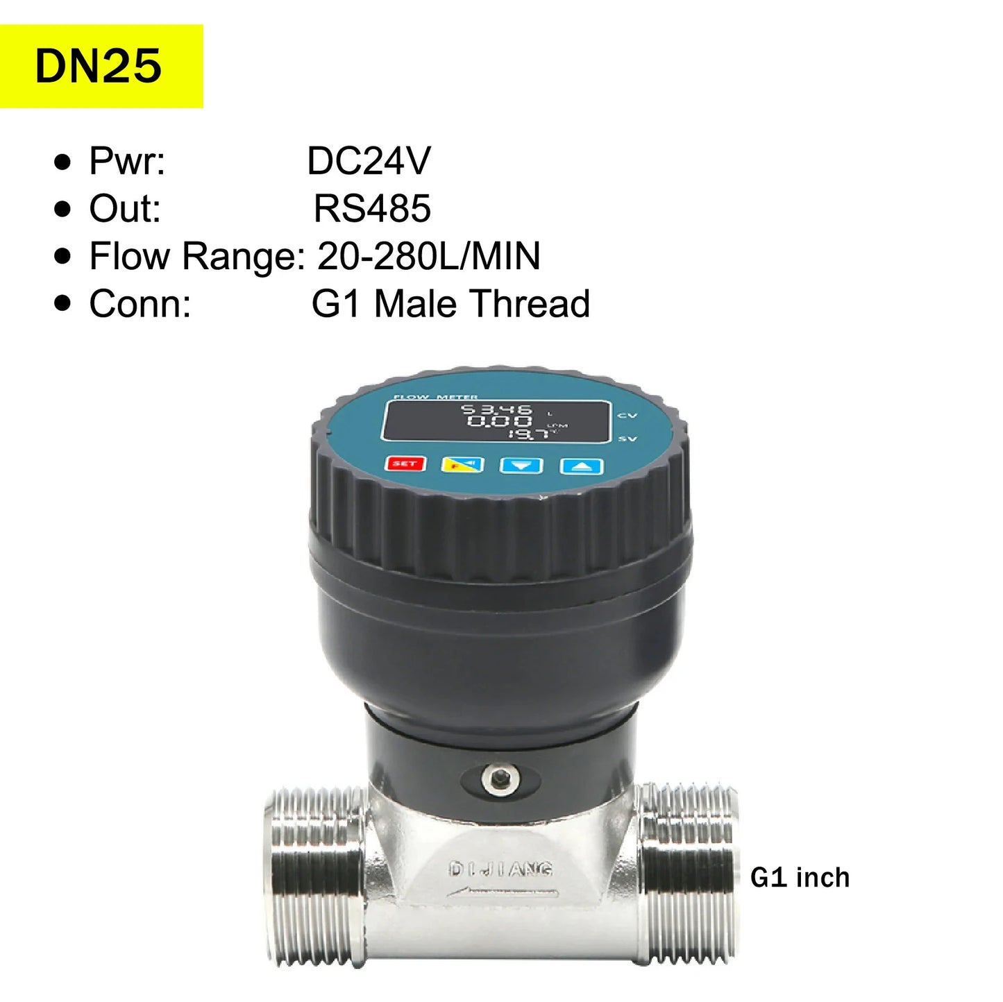 DN25 RS485 Stainless Steel Digital Flow Meter
