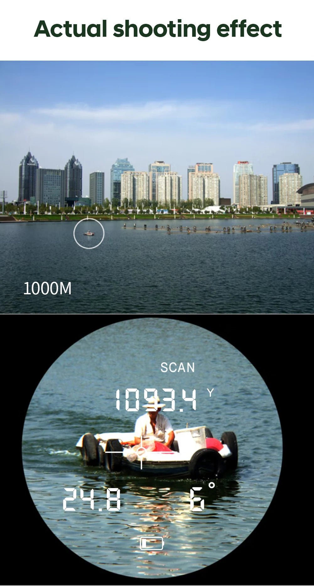 10x42 Laser Rangefinder Binoculars 2400m Waterproof