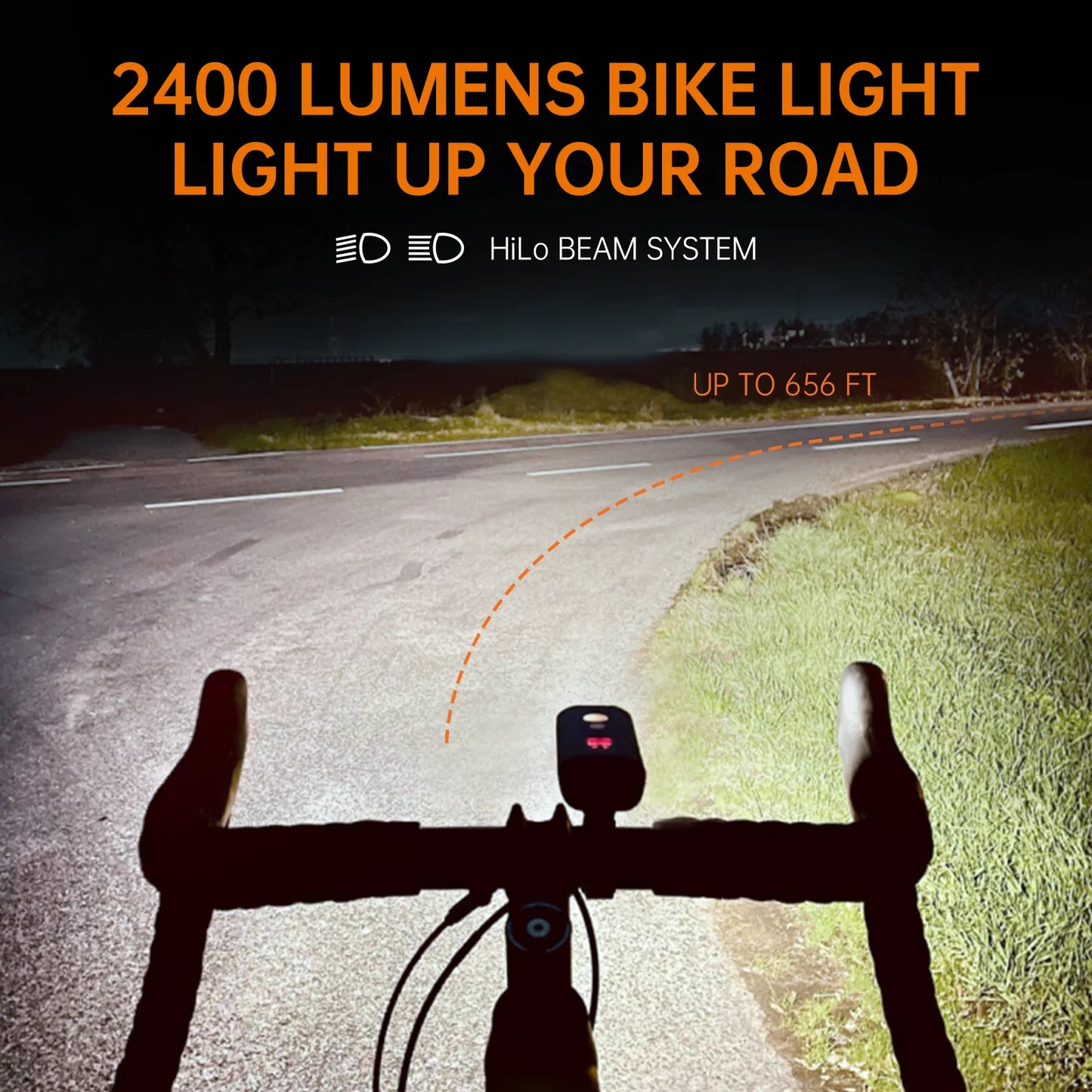 Waterproof Bicycle Headlight 8000mAh with Wireless Remote