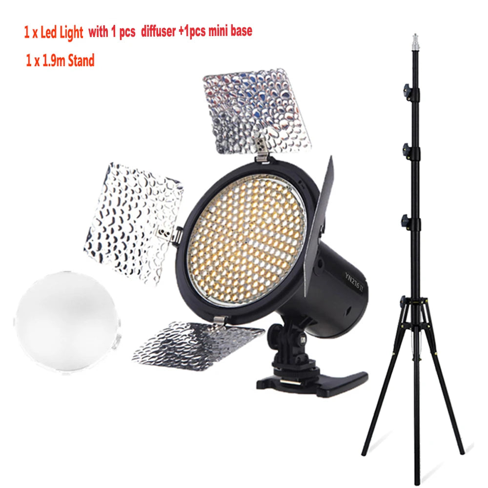 Dimmable 2700-8000K LED Video Light Kit with Stand