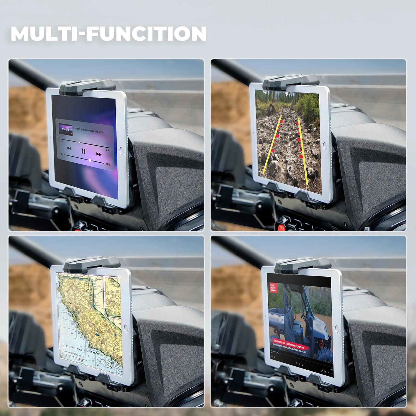Heavy Duty UTV Device Storage Box with Tablet Mount