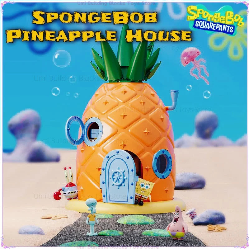 SpongeBob Tentacles Stone House Building Block Model Set With Box