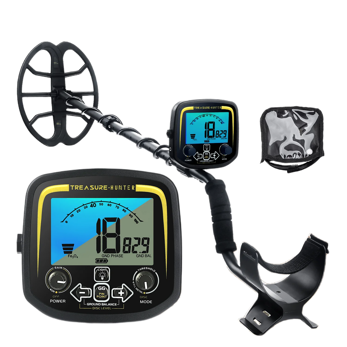 High Sensitivity Metal Detector 11in Coil Waterproof Treasure Hunter