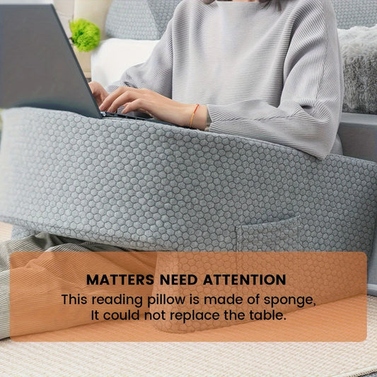 White Gaming Armrest Pillow with Memory Foam and Washable Cover