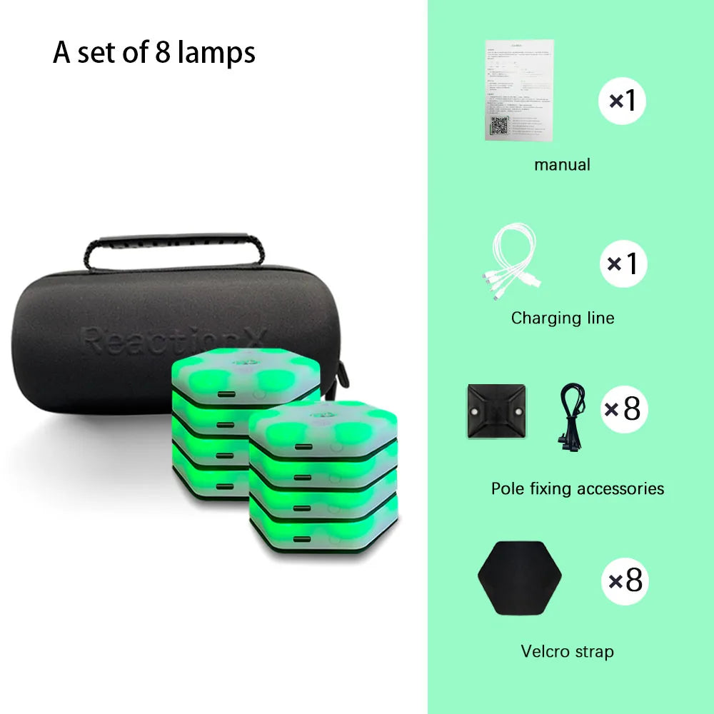 Portable 8 Lamp Training System for Basketball Soccer