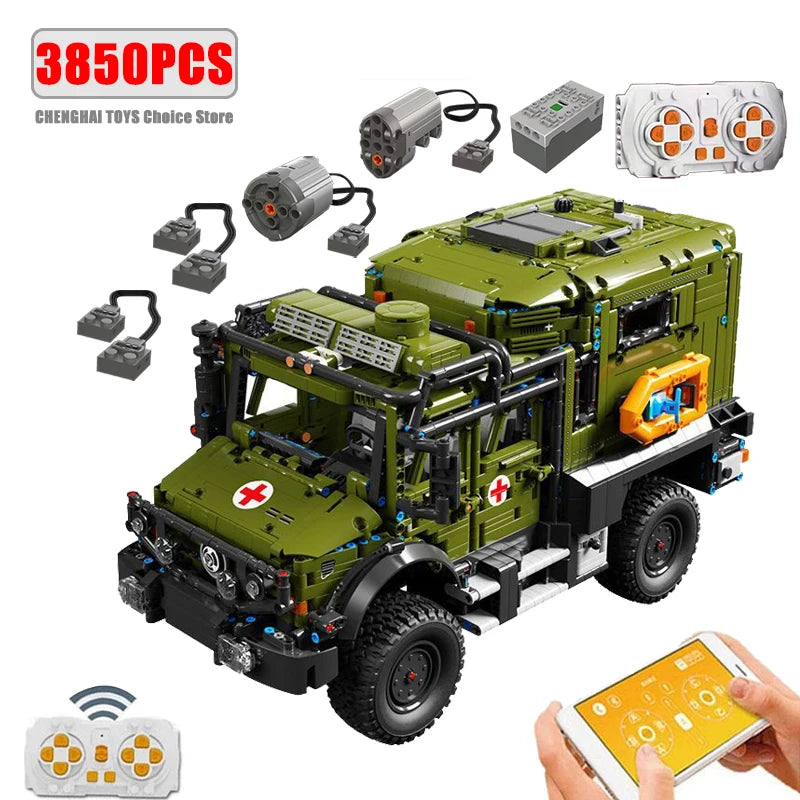 Remote Control Off-Road Rescue Truck 3850PCS Building Kit