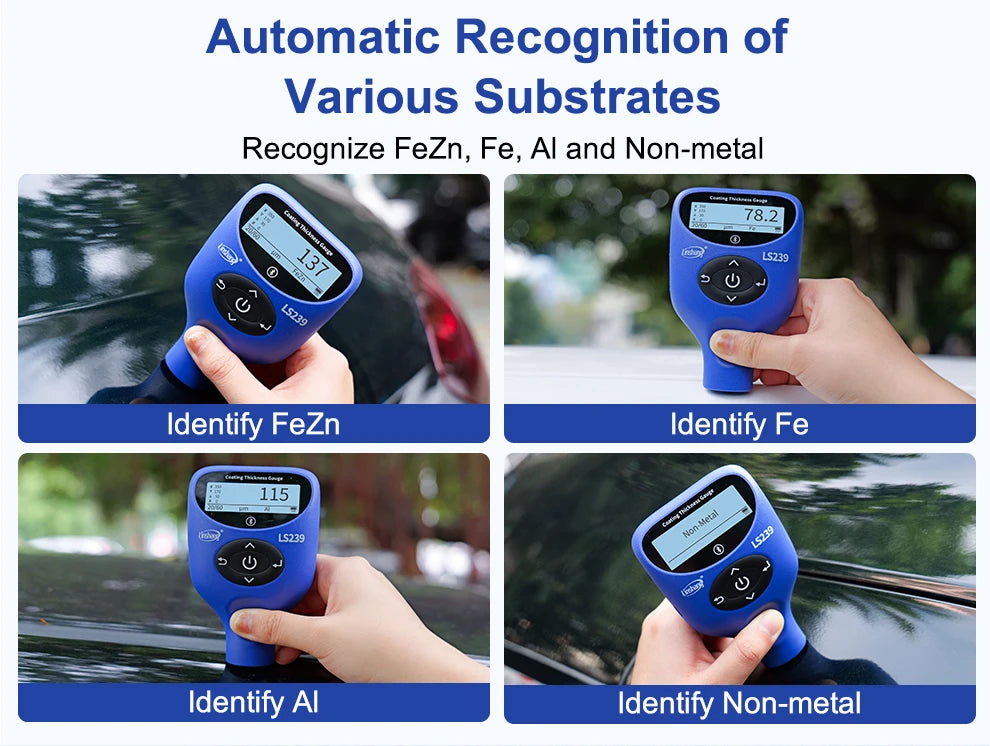 Digital Paint Thickness Gauge 5000um Auto Coating Meter
