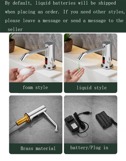 Brushed Gold Smart Touchless Soap Dispenser