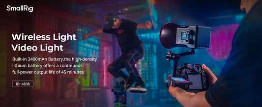 Rechargeable RGB Video Light 2500K–10000K with Color Filters