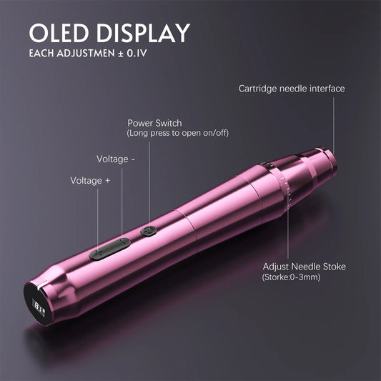 Portable Black SPMU Pen for Permanent Makeup