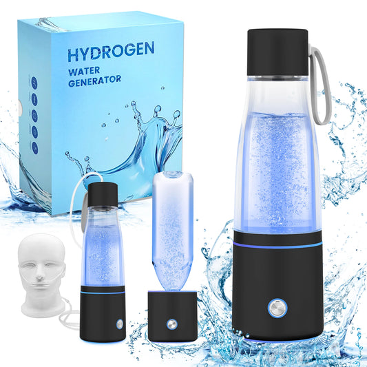 Portable 5000PPB Hydrogen Water Bottle Black