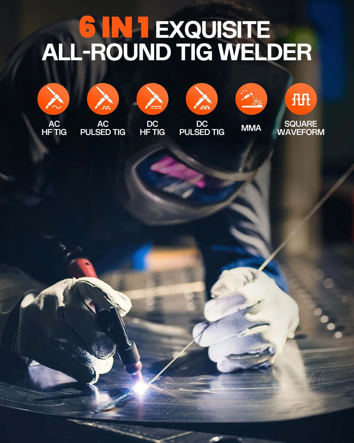 HBT250P 200A TIG AC/DC Inverter Welder 6-in-1
