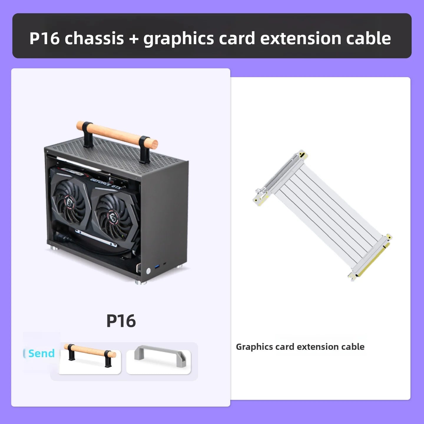 P16 Portable ITX Case Organised Cable Setup