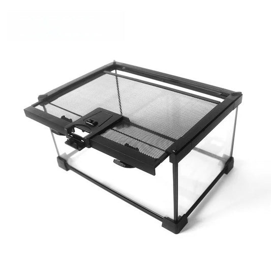 Glass Gecko Terrarium Tank Desktop Reptile Amphibian Pet Cage