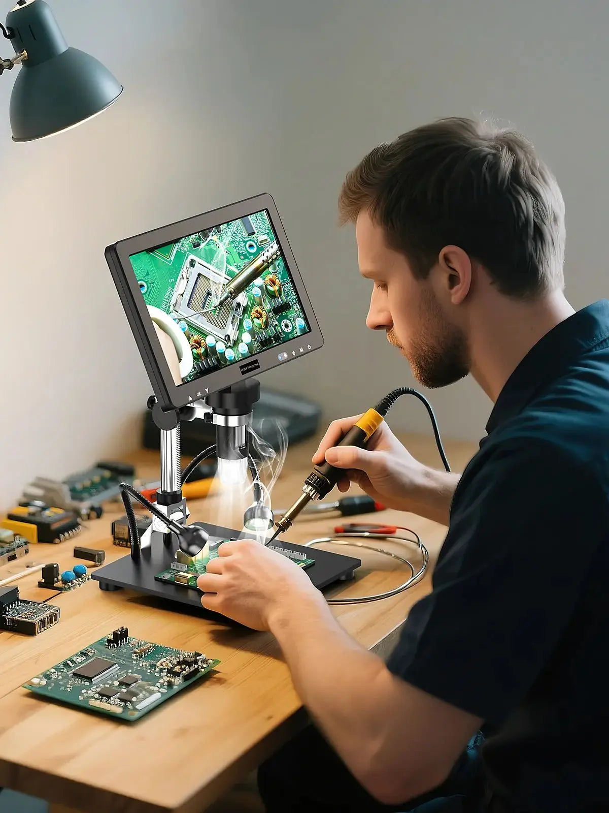 10.1 Inch LCD Digital Microscope 32GB for Electronics Repair