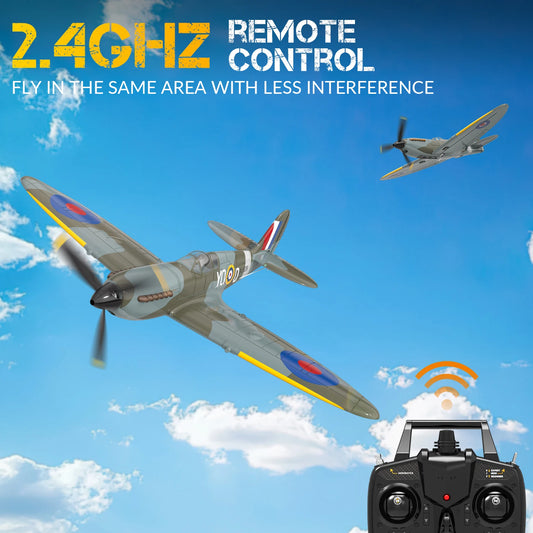 RC Fighter Plane 400mm Wingspan with One-Key Aerobatics