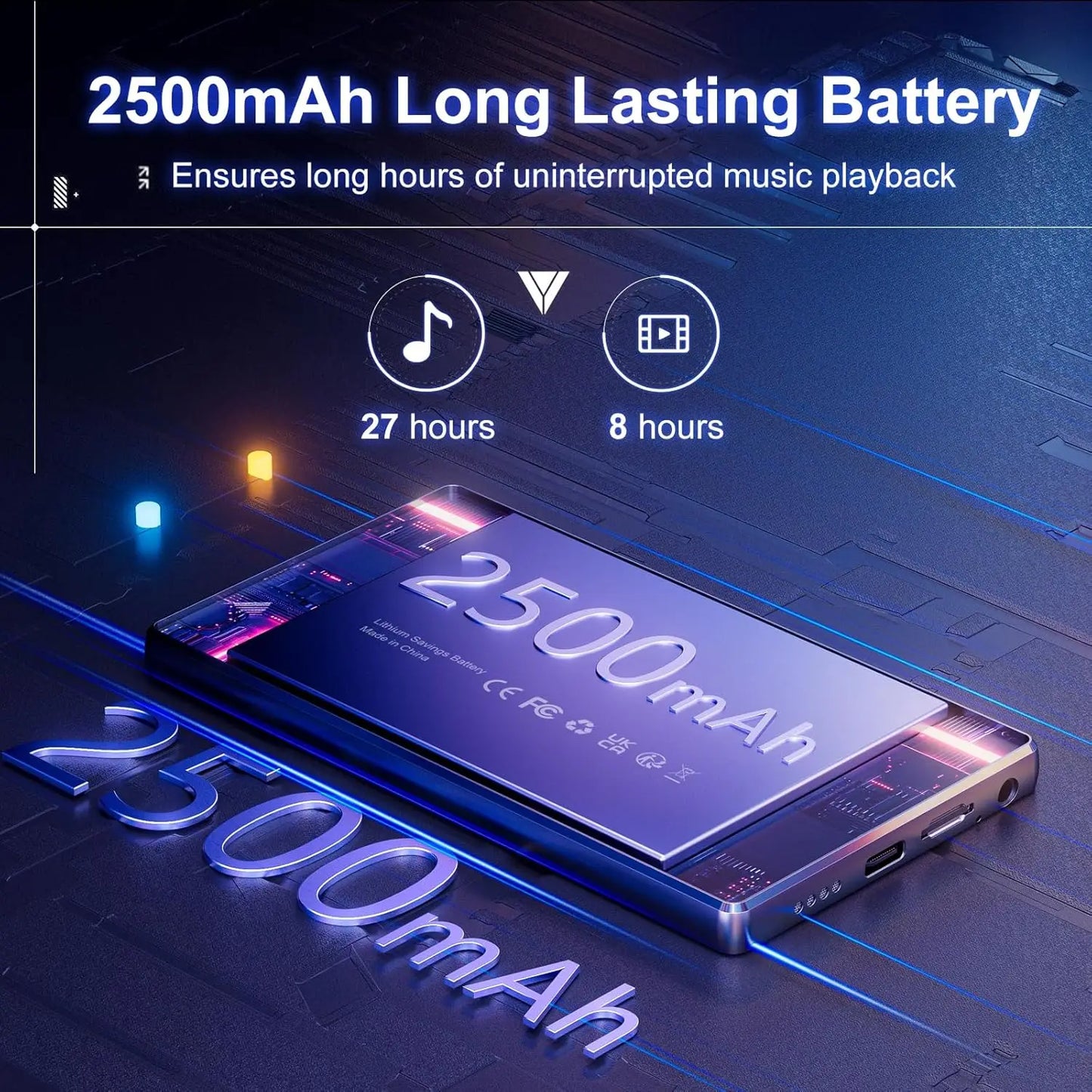 5 Inch Touchscreen Music Player 160GB WiFi Bluetooth