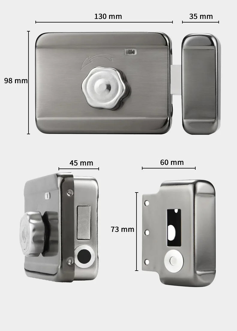 Waterproof Smart Face Recognition Door Lock with RFID Access