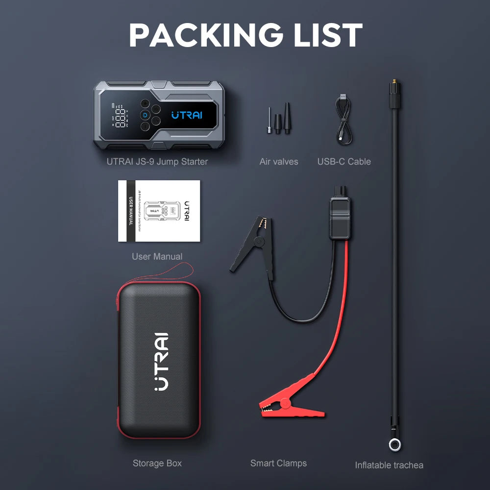 Rechargeable 1500A Battery Booster with Air Pump