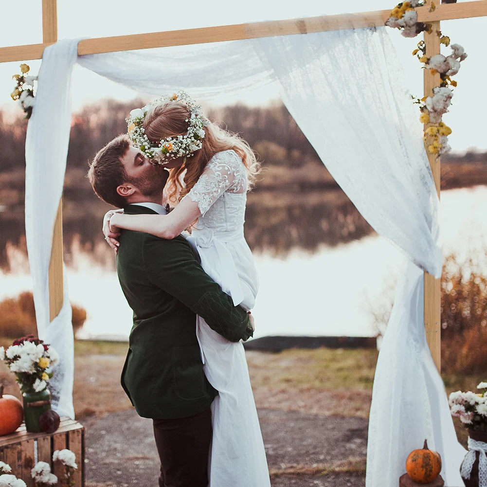 10x10ft Wooden Wedding Arch Backdrop Stand