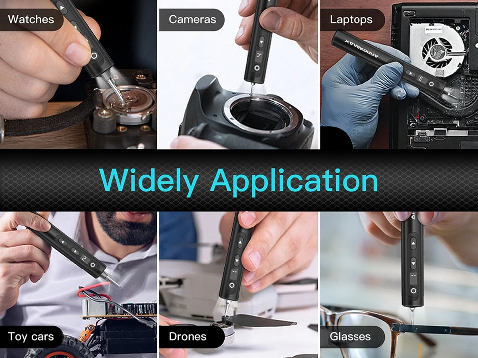 Rechargeable Electric Screwdriver Kit with Multiple Precision Bits
