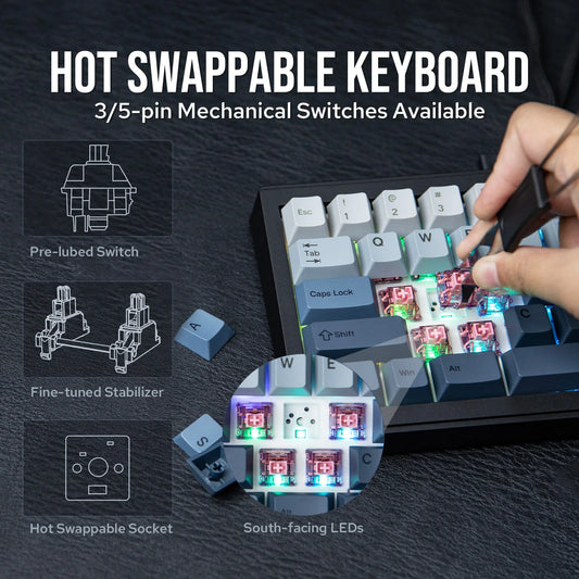 Flamingo Mechanical Switch Set 5-Pin Tactile Hot-Swap