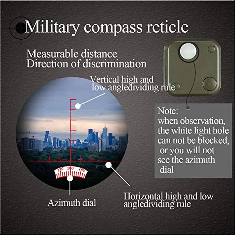10x50 Waterproof Military Binoculars with Compass for Hunting