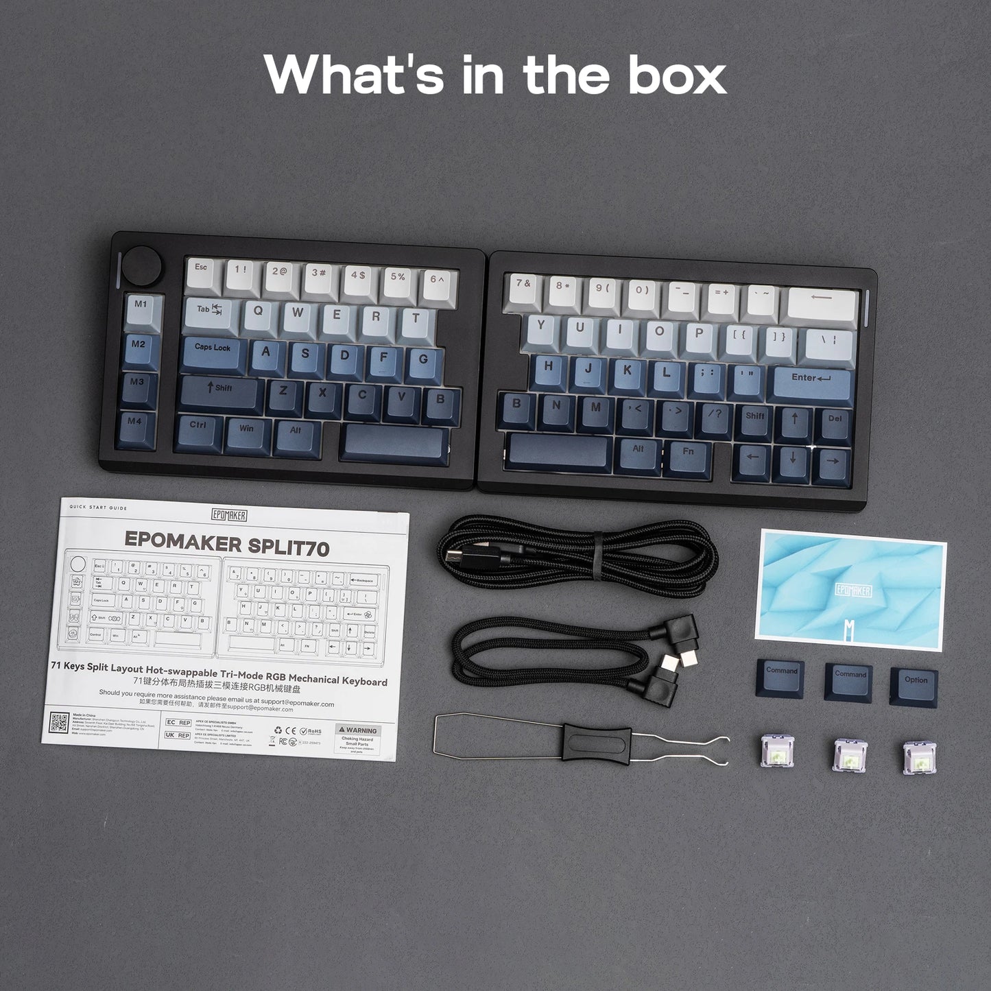 Split70 Wireless Split Mechanical Keyboard Black