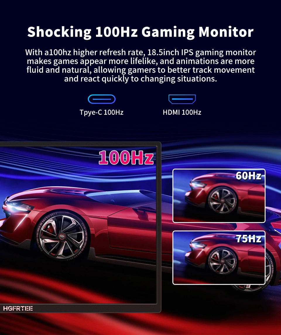 18.5" Portable Monitor with 100Hz HDR IPS Display