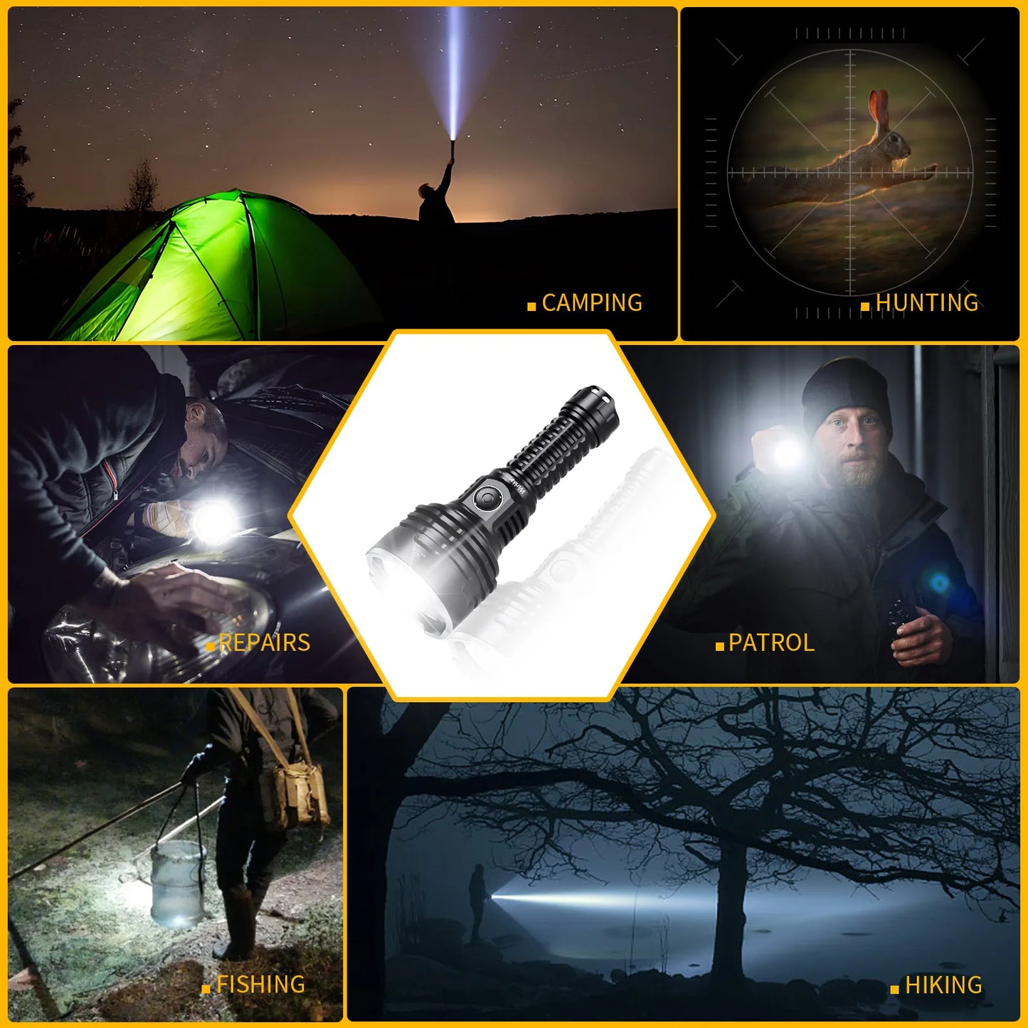 TS30S Pro Tactical Flashlight 6000 Lumens 1086m Range