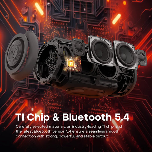 Waterproof 80W Outdoor Bluetooth Speaker with Built-in Powerbank