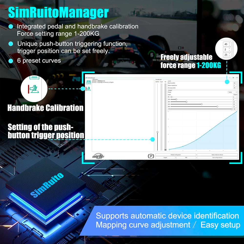 USB Sim Racing Handbrake with Adjustable Load Cell