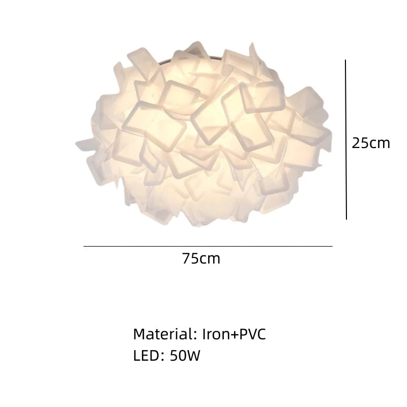 Large 75cm White LED Ceiling Lamp Dimmable